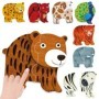 Headu - Puzzle Tactil contur Animale cu piese mari 2-4 ani Headu - 2